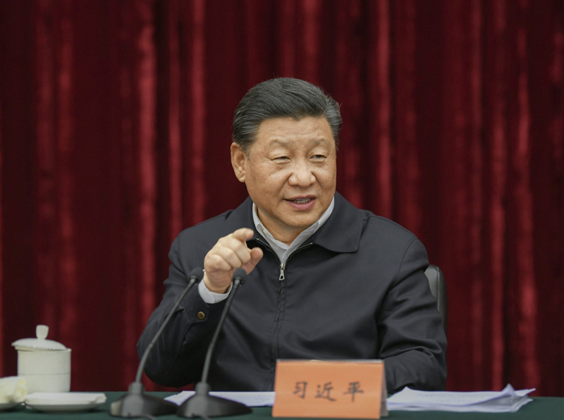 2019年4月15日至17日，中共中央總書(shū)記、國家主席、中央軍委主席習近平在重慶考察，并主持召開(kāi)解決“兩不愁三保障”突出問(wèn)題座談會(huì )。這是4月16日下午，習近平主持召開(kāi)解決“兩不愁三保障”突出問(wèn)題座談會(huì )并發(fā)表重要講話(huà)。新華社記者 謝環(huán)馳 攝